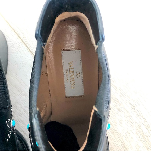 VALENTINO Leather Ankle Booties - Picture 3 of 5